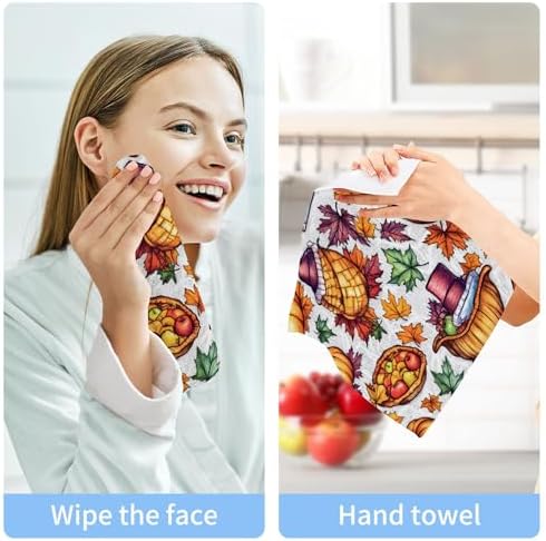 Thanksgiving Size Washcloth Set for Home Kitchen
