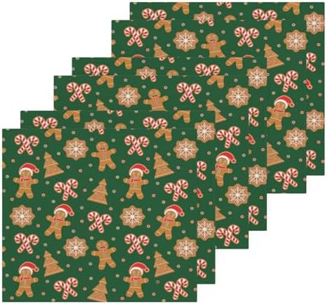YETTASBIN Christmas Gingerbread Man Washcloths 2 Pack
