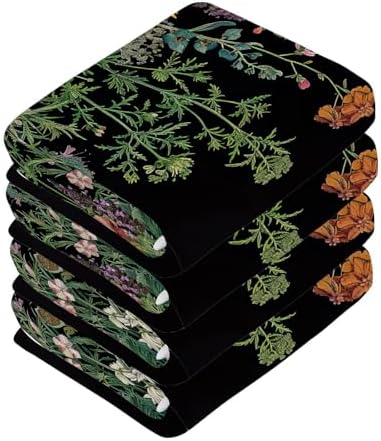 Herbal Wildflower Washcloth Pack Soft Reusable Washcloths