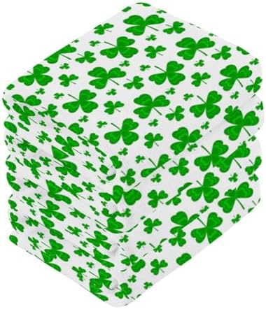 St Patricks Day Clover Washcloth Set 2-Pack