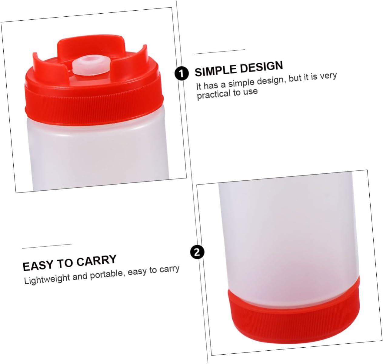 Double Head Squeeze Bottle 20oz Premium Condiment Dispenser for Kitchen Dining