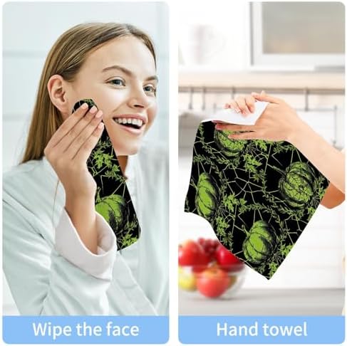 YETTASBIN Halloween Pumpkin Washcloths 2 Pack 1