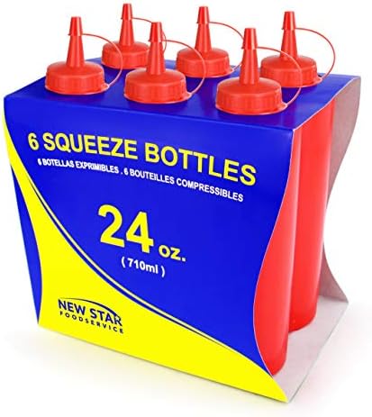 New Star Foodservice 26375 Squeeze Bottles Pack of 6