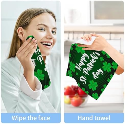 YETTASBIN St Patricks Day Washcloths 2 Pack 1