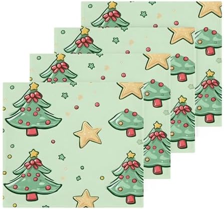 Xigua Christmas Tree Washcloth Set Multi-Functional Eco-Friendly