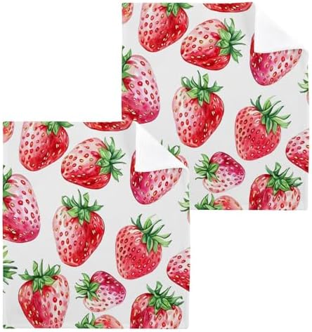 Strawberry Soft Washcloth Set for Faces and BATH