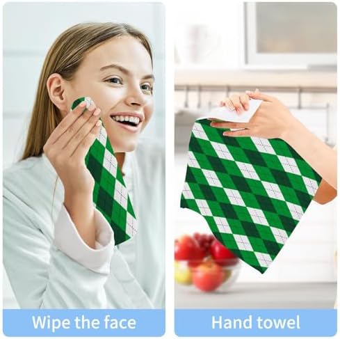 St Patricks Plaid Washcloth Set Soft PAK 2-Pack