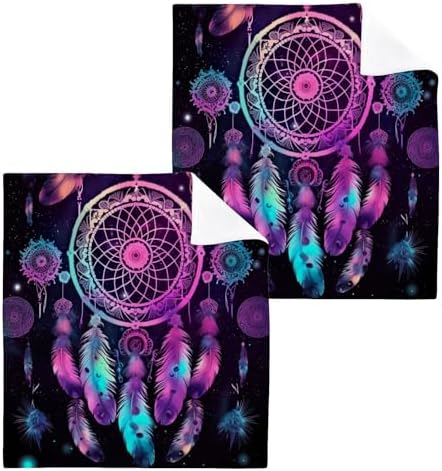 Dreamcatcher Washcloths 2 Pack Soft Absorbent Cotton Face Towels