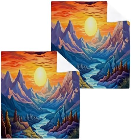 Nature Mountain Washcloth Set