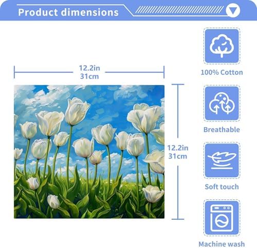 Elegant Tulip- Shaped Washcloth Set for Fast Drying Cleaning More