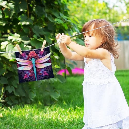Dragonfly Washcloths 2 Pack Soft Absorbent Cotton Face Towels