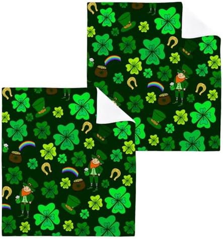 St Patricks Day Soft Washcloth Set for Babies