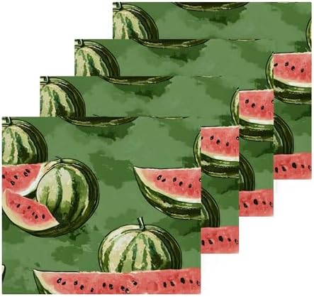 Vibrant xigua Watermelon Pattern Washcloth Set
