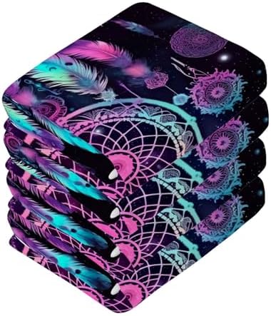 Dreamcatcher Washcloths 2 Pack Soft Absorbent Cotton Face Towels