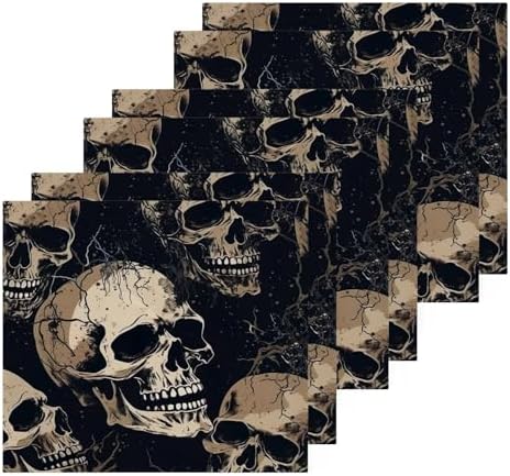 Set of 2 Skull Wash cloths for Baby Adults