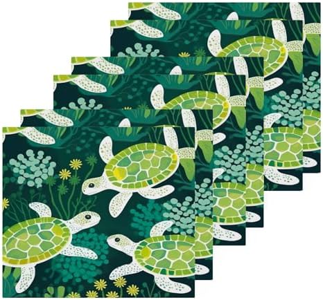 YETASBINGreen Turtle Washcloths 2 Pack