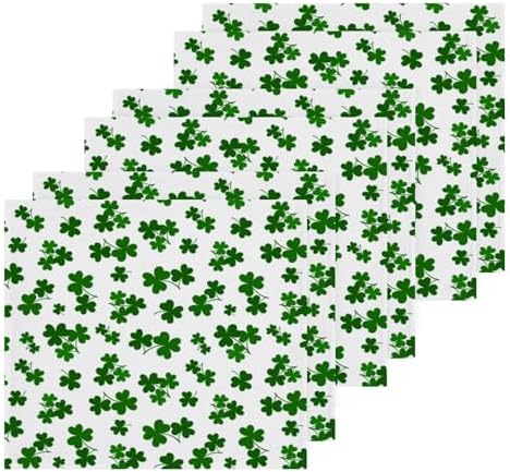 St Patricks Day Clover Washcloth Set Soft Absorbent