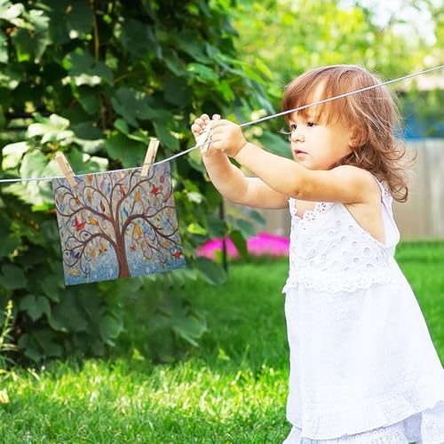 Yettasbin Art Tree Washcloth Set Soft Reusable