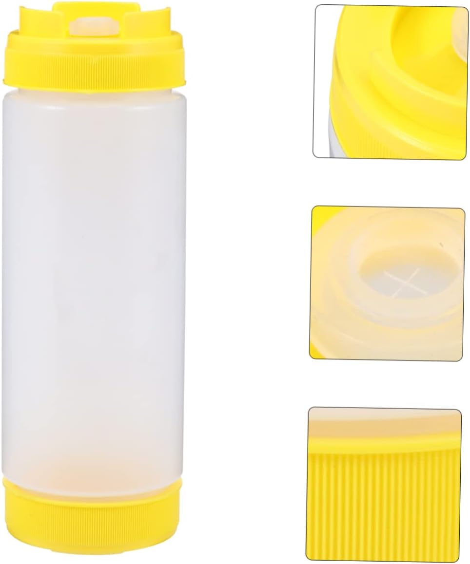 Luxshiny Dual Headed Squeeze Bottle 20oz for Condiments Oil Control BBQ Entertaining