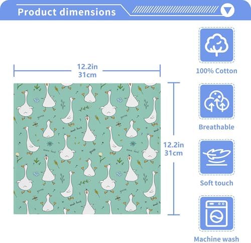 xigua Cute Goose Washcloth Set - Fast Drying Multi-Purpose Towels