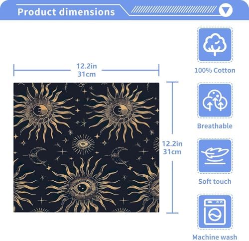 Sun Moon Washcloth Set