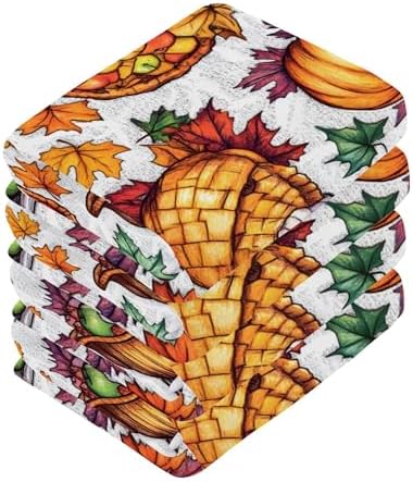 Thanksgiving Size Washcloth Set for Home Kitchen