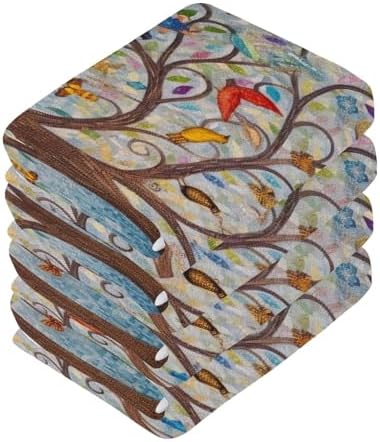 Yettasbin Art Tree Washcloth Set Soft Reusable