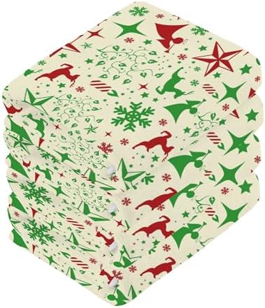 Xigua Christmas Deer Fast-Drying Washcloth Set