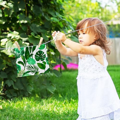 Tropical Green Palm Pure Cotton Washcloths 2-Pack
