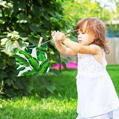 Tropical Green Palm Pure Cotton Washcloths Set - Reusable Face Towels