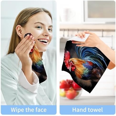 Rooster Soft Reusable Washcloth Set