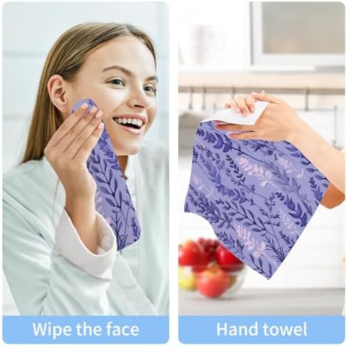 Lavender Soft Cotton Baby Face Towels Reusable Washcloth Set