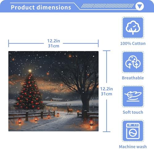 Xigua Christmas Tree Washcloth Set for Home Kitchen