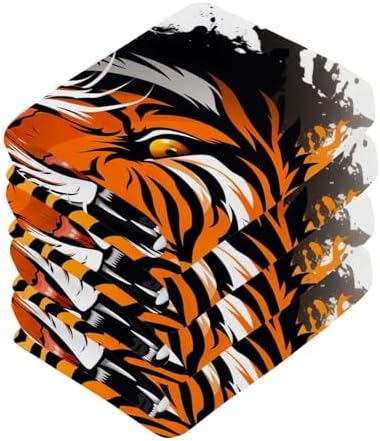 YETTASBIN - Tiger Face Towels Soft AbsorbentReusable Eco-Friendly Washcloth 12x12 inch