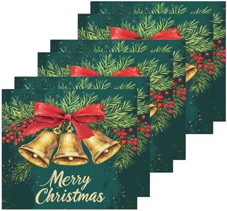 Xigua Christmas Golden Bells Washcloth Set