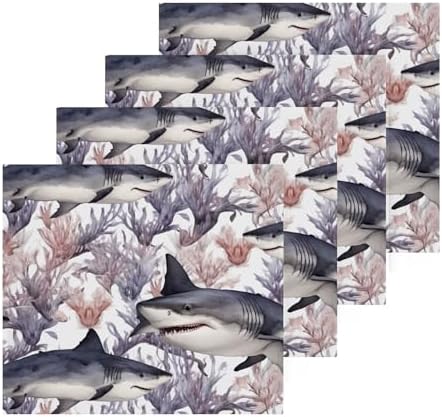 Perfect Family Shark Washcloth 2-Pack for Bath Gym and More
