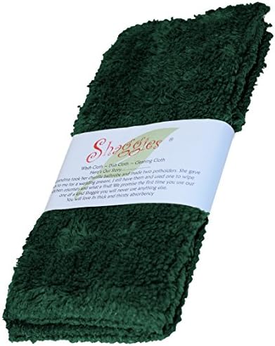 Green With Ivy Shaggies Chenille Washcloth 2 Pack