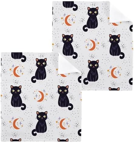 Halloween Cat Washcloths