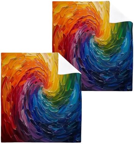 Tie Dye Washcloth Set - Soft Reusable and Versatile for Home Travel