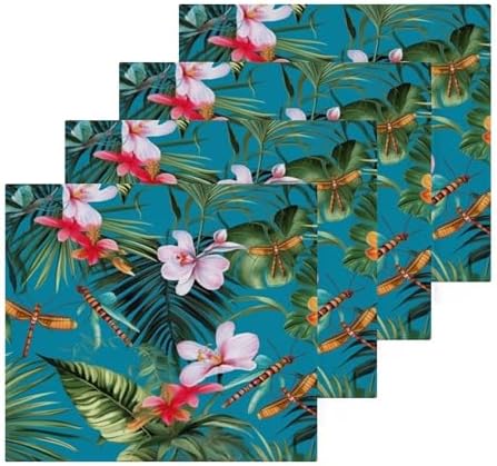 Quality Palm Flower Washcloth Set