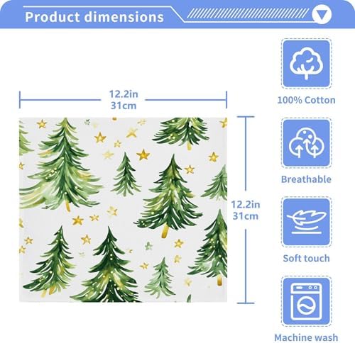 Xigua Christmas Tree Washcloth Set 2-12Pack