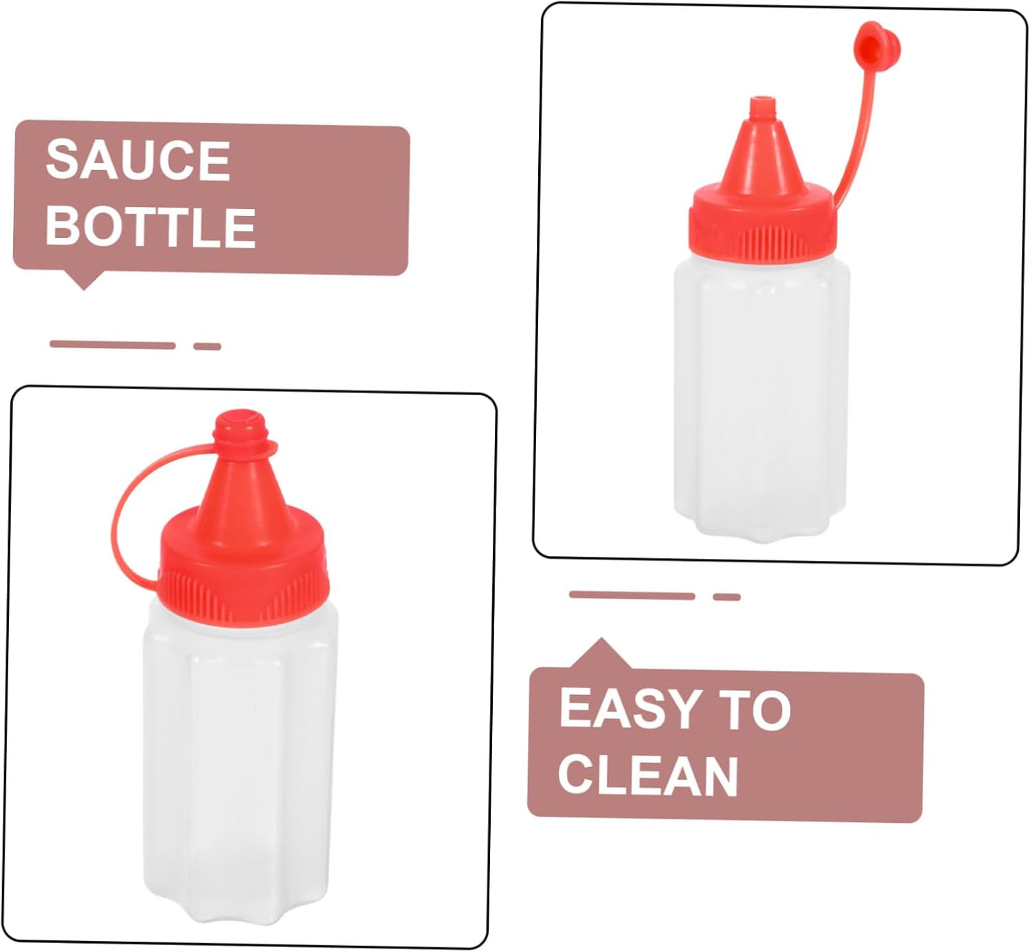 16 Pcs Mini Condiment Squeeze Bottles Set