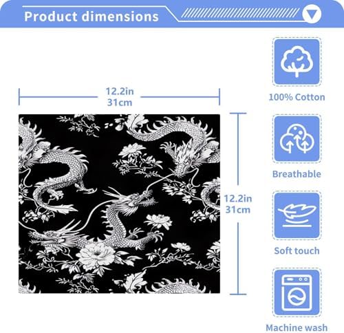 Elegant Chinese Dragon Washcloth Set for Babies