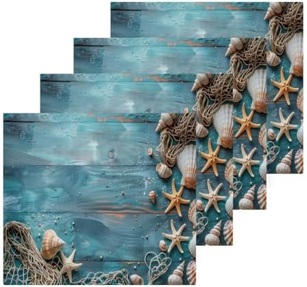 Starfish Washcloth Set- Soft Absorbent Reusable Perfect for Home Travel