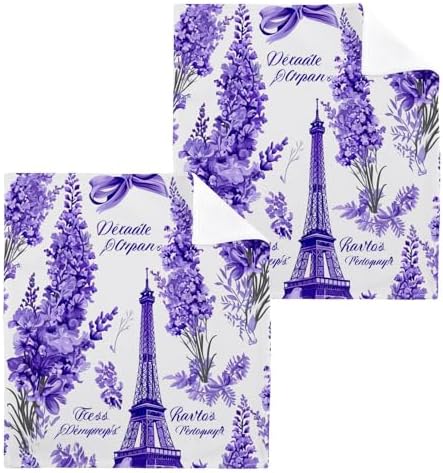 Lavender Washcloth 2-Pack Soft Absorbent Reusable Perfect Size