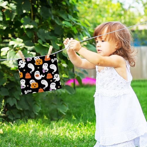 Halloween Ghost Washcloths 2 Pack Soft Absorbent Towels