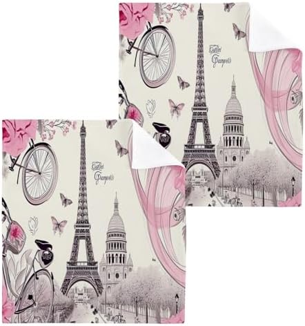 Eiffel Tower Washcloths 2-Pack