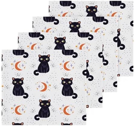 Halloween Cat Washcloths