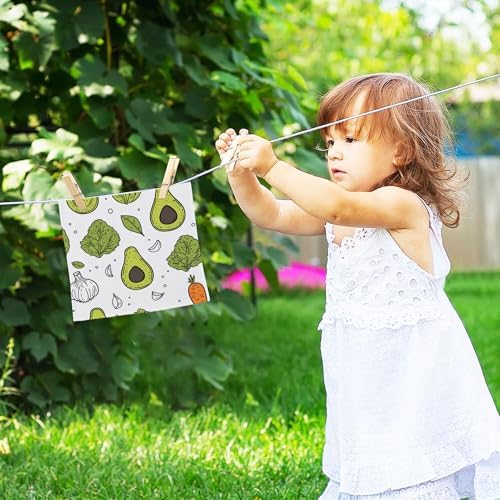 Xigua Avocados Washcloth Set - Fast-Drying Absorbent and Multi-Purpose Towels