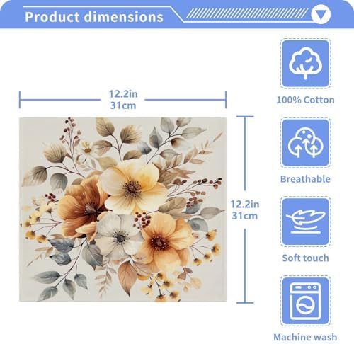 YETTASBIN Beautiful Flower Washcloths 2 Pack 1